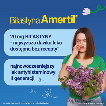 Bilastyna Amertil 20 mg, 10 tabletek