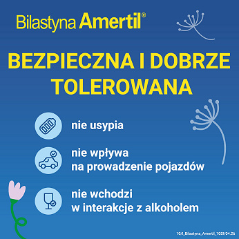 Bilastyna Amertil 20 mg, 10 tabletek