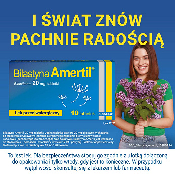 Bilastyna Amertil 20 mg, 10 tabletek