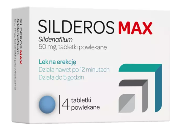 Silderos MAX 50 mg  4 tabletki powlekane