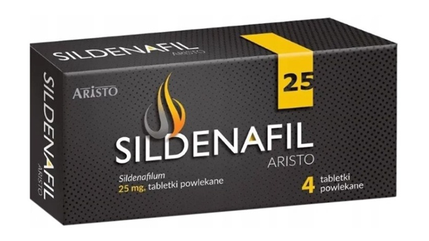 Sildenafil Aristo 25 mg, 4 tabletki powlekane