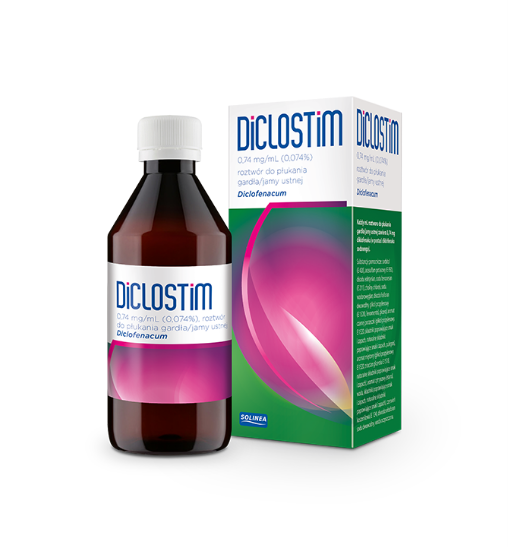 Diclostim, roztworu do płukania jamy ustnej i gardła, 150 ml