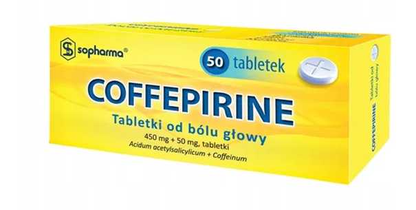 Coffepirine 450 mg + 50 mg, 50 tabletek