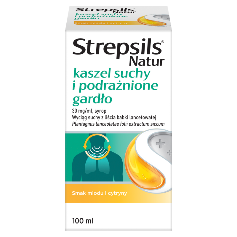 Strepsils Natur 30 mg/ml syrop na kaszel suchy, 100 ml