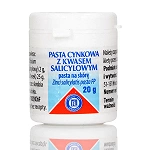 Pasta cynkowa pasta z kwasem salicylowym na trądzik i stany zapalne skóry, 20 g
