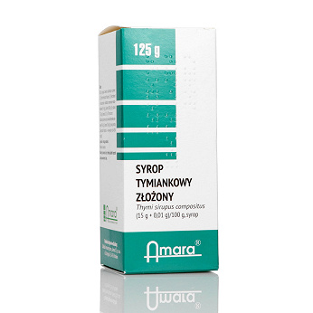 Syrop tymiankowy złożony, syrop na kaszel wykrztuśny, 125 g