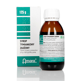 Syrop tymiankowy złożony, syrop na kaszel wykrztuśny, 125 g