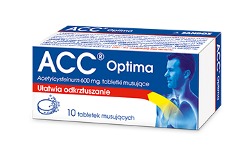 ACC Optima, tabletki o działaniu wykrztuśnym, 10 szt.