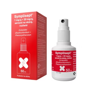 Symplisept 1mg+20mg/g aerozol na skórę, 50 ml