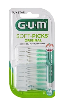 SUNSTAR GUM SOFT-PICKS Original, szczoteczki międzyzębowe średnie, 40 szt.