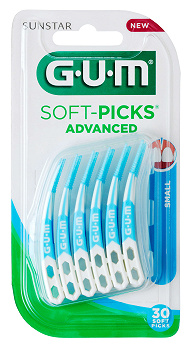 SUNSTAR GUM SOFT-PICKS Advanced, szczoteczka międzyzębowa mała, 30 szt.