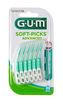 SUNSTAR GUM SOFT-PICKS Advanced, szczoteczka międzyzębowa średnia, 30 szt.