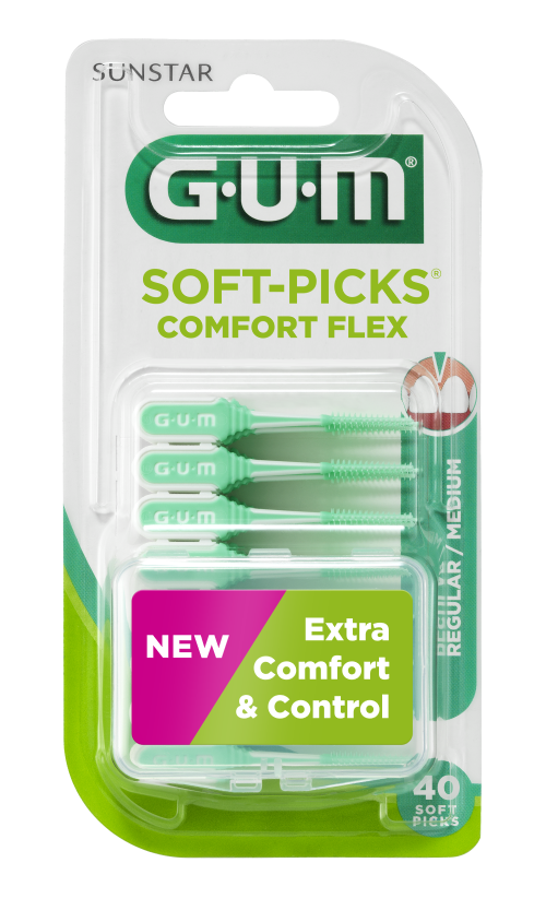 SUNSTAR GUM SOFT-PICKS Comfort Flex szczoteczka międzyzębowa średnie, 40 szt.