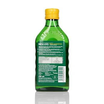 Mollers Tran Norweski, płyn z kwasami omega-3 o aromacie cytrynowym, 250 ml