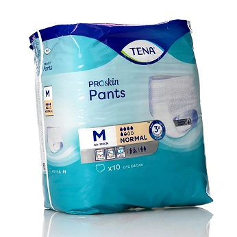 Tena Pants ProSkin Normal , pieluchomajtki na nietrzymanie moczu, rozmiar M, 10 szt.