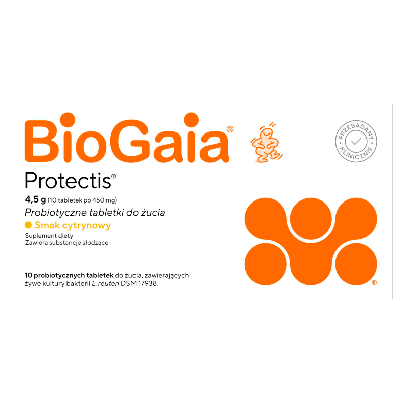 BioGaia ProTectis 10 tabletek do żucia, smak cytrynowy