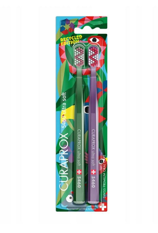 Curaprox CS 5460 Duo, miękkie szczoteczki do zębów w limitowanej edycji Recycled, 2 szt.