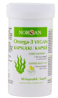 Norsan Omega-3 Vegan, 80 kapsułek