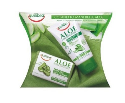 Equilibra Aloesowy, krem do rąk, 75 ml + mydło, 100 g