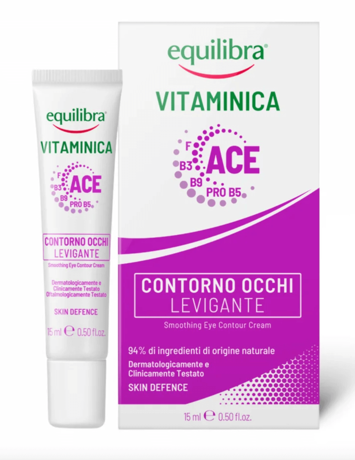 EQUILIBRA Equilibra Vitaminica Ace, wygładzający krem pod oczy, 15 ml