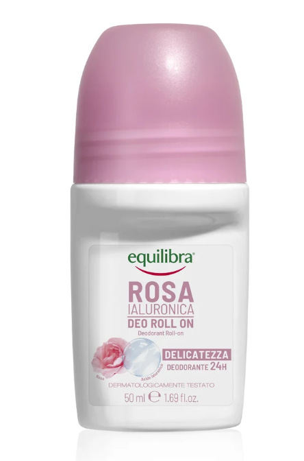 Equilibra, dezodorant różany w kulce, 50 ml