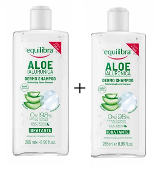 Equilibra Aloe Shampoo, szampon aloesowy, 2 x 265 ml