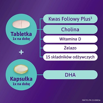 Femibion® 3 Karmienie Piersią, kwas foliowy plus, DHA, 56 tabletek i 56 kapsułek