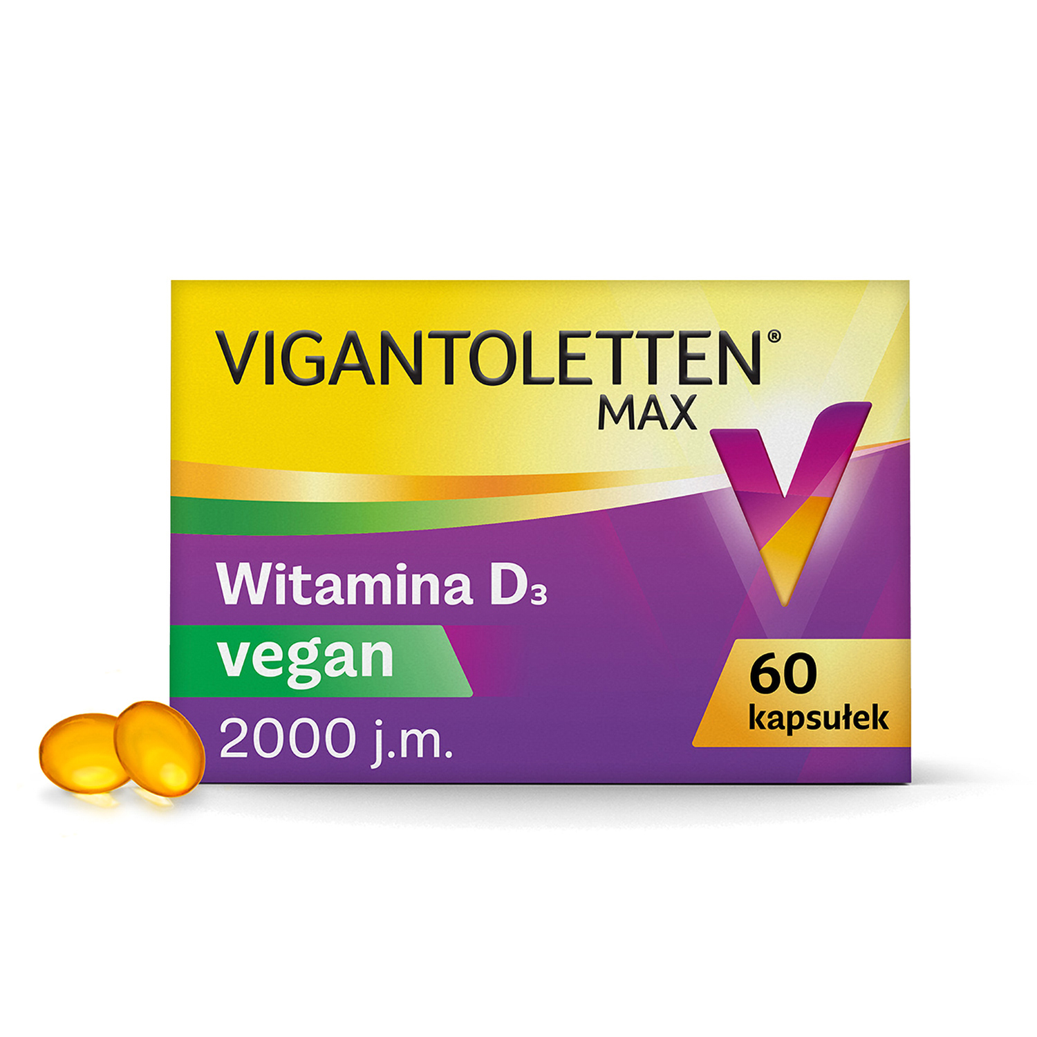 Vigantoletten Max 2000 j.m. VEGAN, 60 kapsułek wegańskich