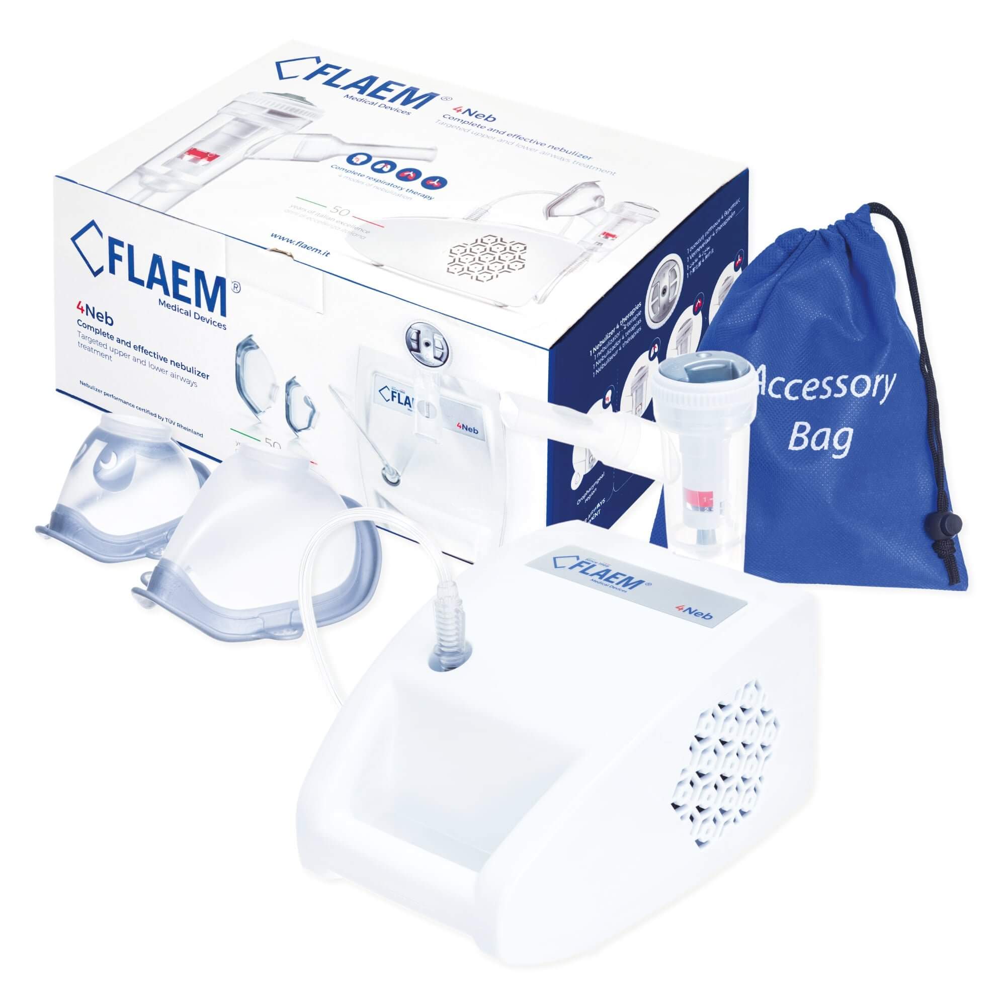 FLAEM 4NEB Inhalator , certyfikowany z nebulizatorem RF9, 1 szt.