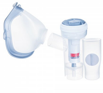 Flaem Zestaw do nebulizacji RF9, z dużą maską i ustnikiem.