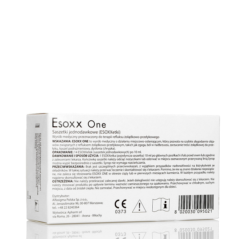 ESOXX ONE, syrop na objawy refluksu żołądkowego, 14 sasz. x 10 ml