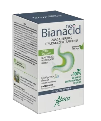 NeoBianacid , 45 tabletek do ssania, smak miętowy