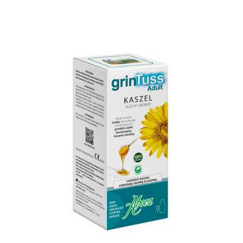 Grintuss Adult Kaszel, syrop na kaszel suchy i mokry, butelka 128 g