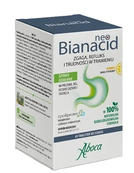 NeoBianacid smak cytrynowy, 45 tabletek do ssania