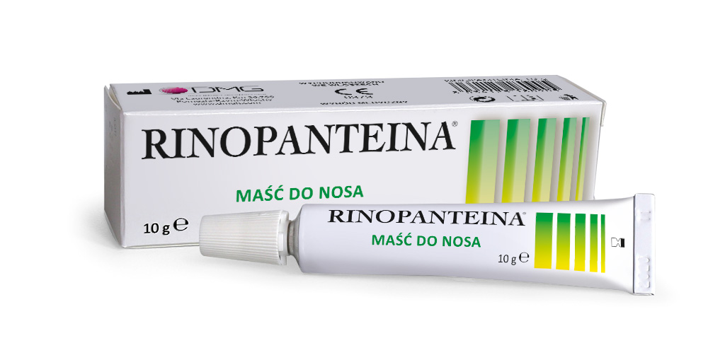 Rinopanteina maść nawilżająca i utrzymująca wilgotność błony śluzowej nosa, tuba 10 g