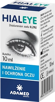Hialeye 0,2%, krople nawilżające i ochronne do oczu, butelka 10 ml