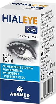 Hialeye 0,4%, krople na uczucie podrażnienia, wysuszenia i pieczenia oczu, butelka 10 ml