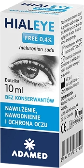 Hialeye Free roztwór 0,4%, nawilżający, nawadniający i ochronny do oczu, butelka 10 ml