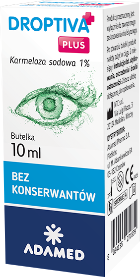 Droptiva Plus 1%, krople do oczu nawilżające bez konserwantów, butelka 10 ml