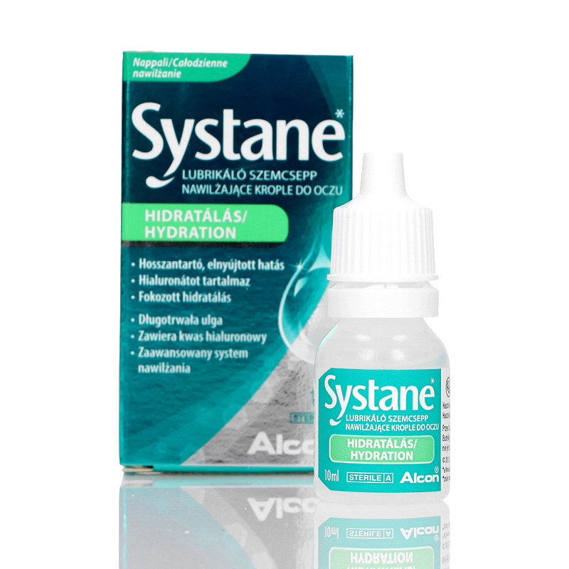 Systane Hydration, krople na suchość oczu, butelka 10 ml