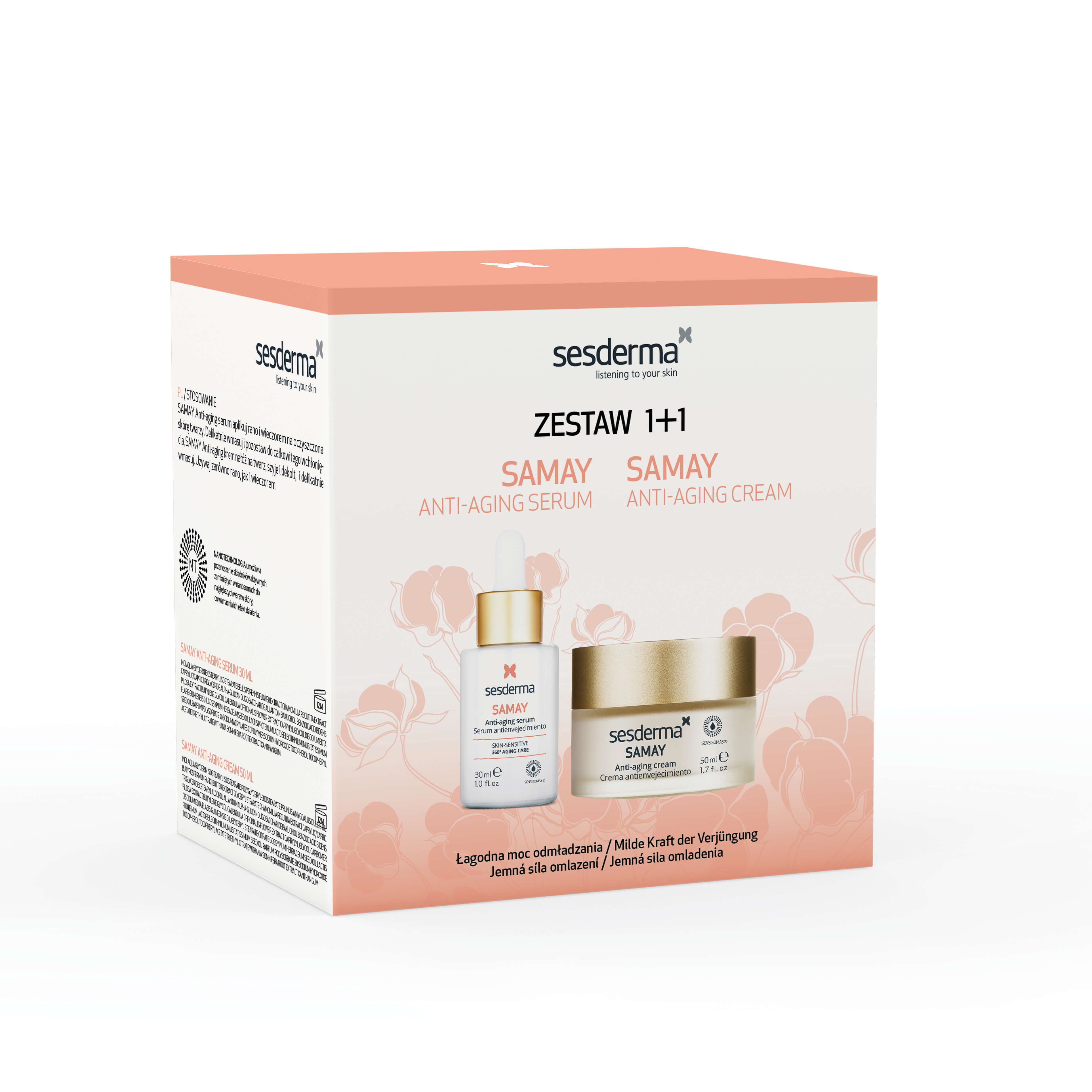 SESDERMA Zestaw, ANTI-ANGING Serum, 30 ml + ANTI-ANGING Krem, 50 ml