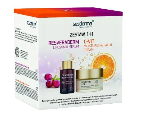 SESDERMA S.L. Sesderma Zestaw, serum liposomowe 30 ml+ nawilżający krem z witaminą C 50 ml