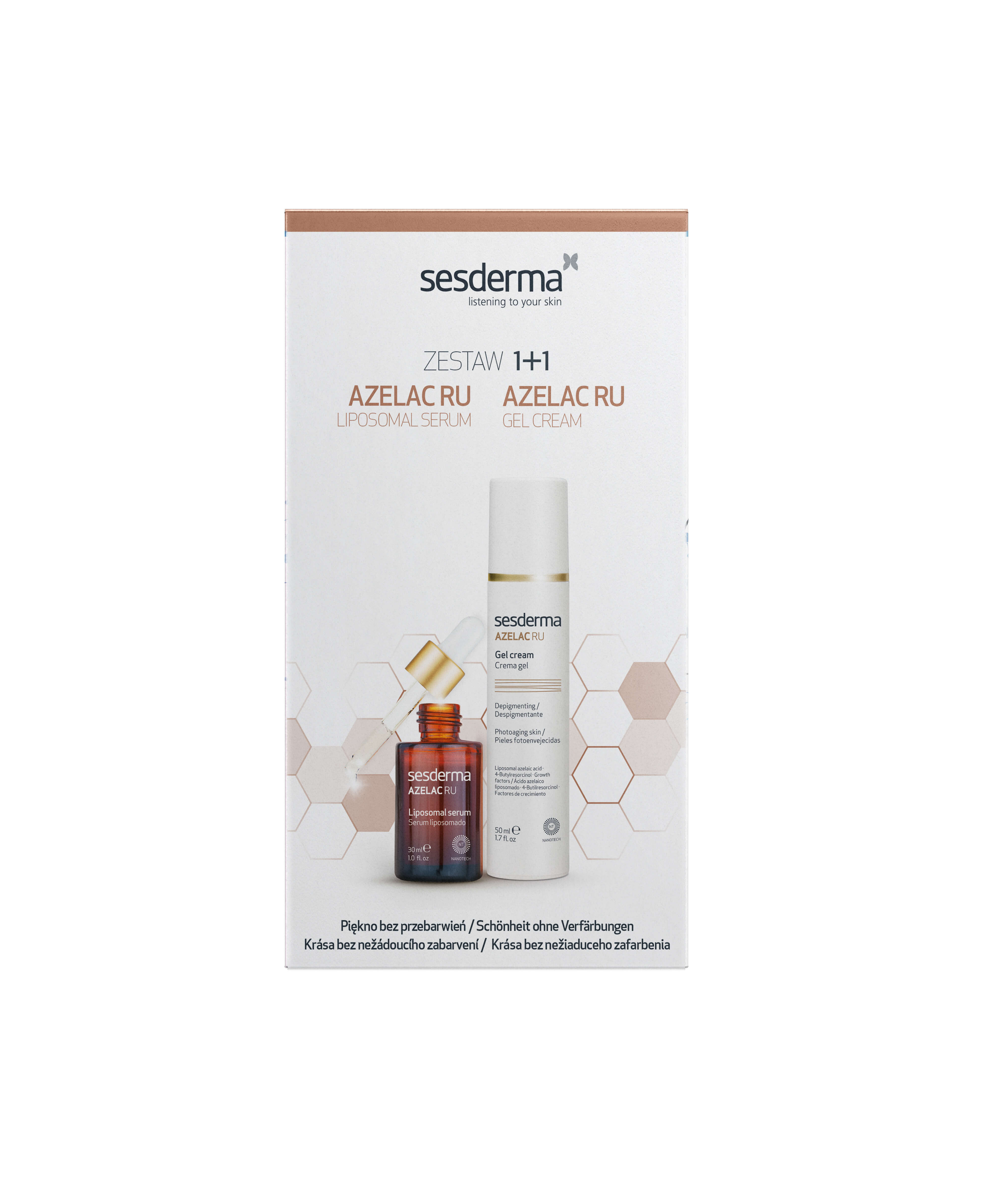 SESDERMA S.L. Sesderma Azelac RU, zestaw: krem - żel do twarzy, 50 ml + serum, 30 ml