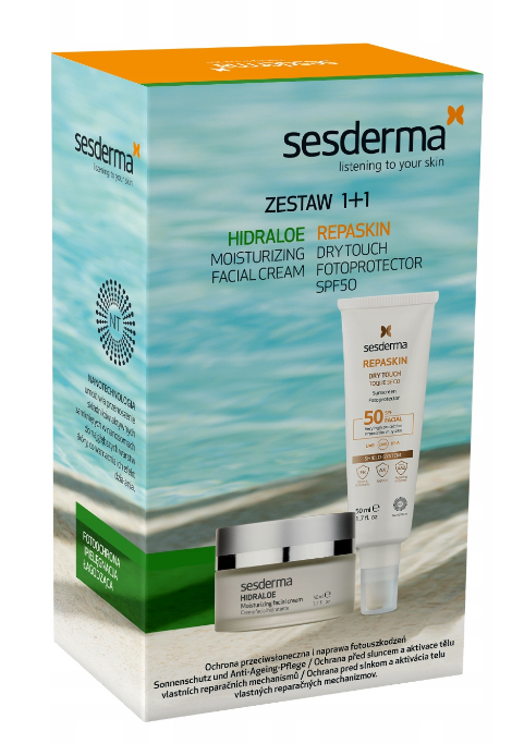 SESDERMA S.L. SESDERMA Set, Repaskin SPF50+ Creme 50 ml + Hidraloe Creme 50 ml — Inhaltsstoffe i ocena