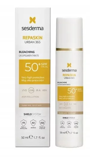 Sesderma Repaskin Urban 365, krem przeciwsłoneczny depigmentacyjny, SPF50+, 50 ml