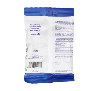 Cukierki Verbena Pinia z Vit. C, cukierki wspomagające w grypie i przeziębieniu, 60 g