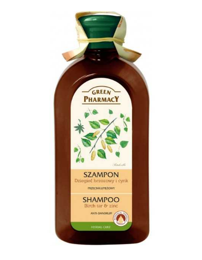 ELFA PHARM Green Pharmacy, szampon przeciwłupieżowy, cynk i dziegieć brzozowy, 350 ml — Składniki i ocena