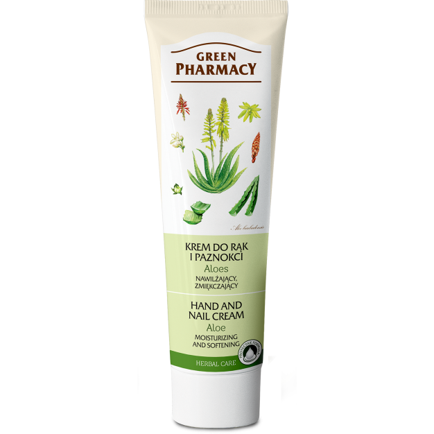Green Pharmacy, aloesowy krem do rąk i paznokci, 100 ml