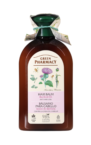 Green Pharmacy, balsam do włosów osłabionych, olejek łopianowy, 300 ml