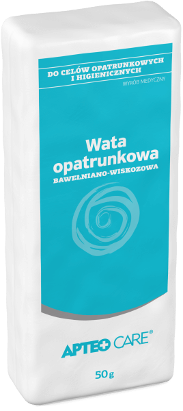 Wata opatrunkowa bawełniano-wiskozowa APTEO CARE, do celów higienicznych, 50 g